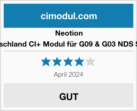 Neotion Kabel Deutschland CI+ Modul für G09 & G03 NDS SmartCards Test